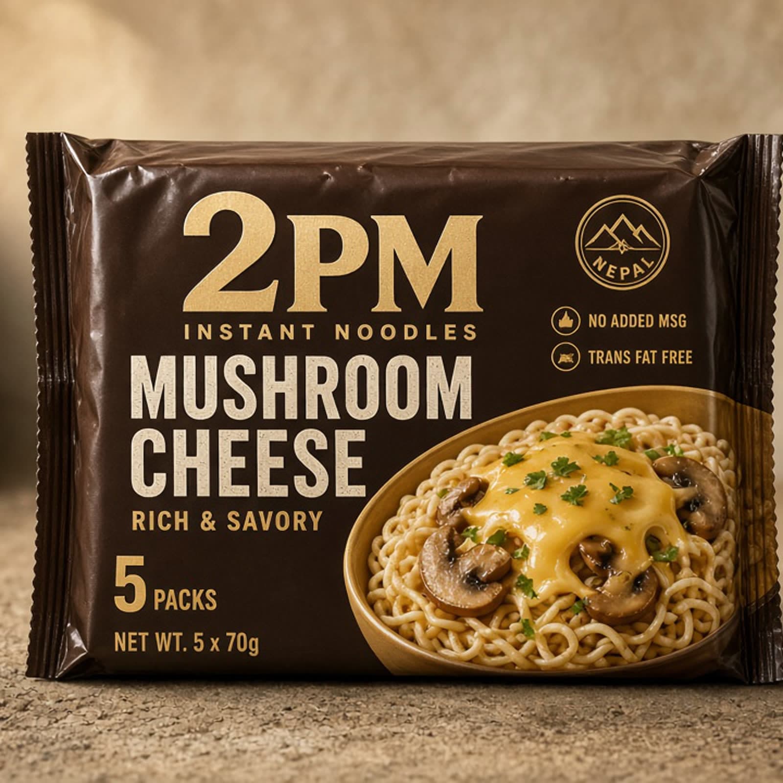 2pm Mushroom Cheese noodles 5-pack